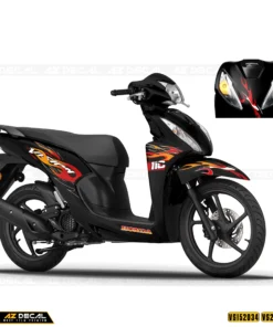 Tem Xe Vision | VS34 | Mẫu Ngọn Lửa Cách Điệu