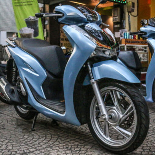 Dán Xe SH Màu Ombre Xanh Bạc Phối Tem Limited
