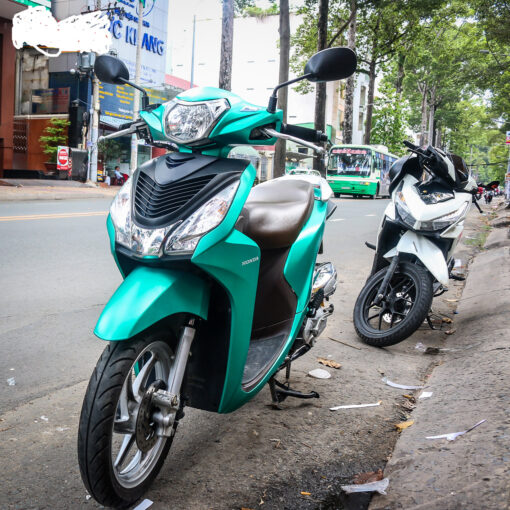 Dán xe Vision màu xanh ngọc metal - Ảnh 3