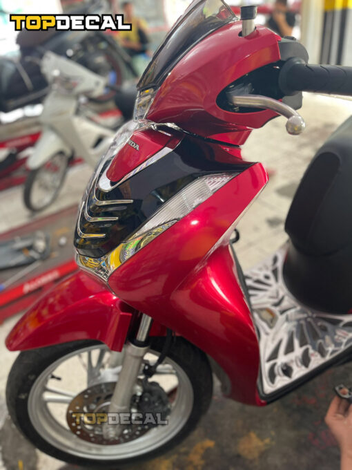 Dán xe SH 2018 dán màu đỏ Candy bóng 3 lớp cao cấp - Ảnh 2