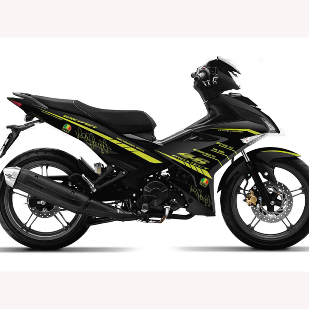 dán decal xe exciter 150