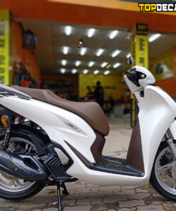 dán tem xe Sh màu trắng sứ