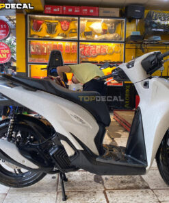 Dán xe Sh 350i màu nhũ trắng lấp lánh