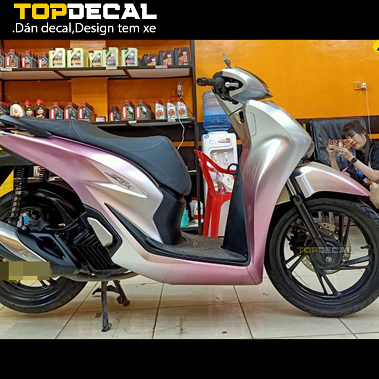 decal SH Mode màu Ombre Silver Pink