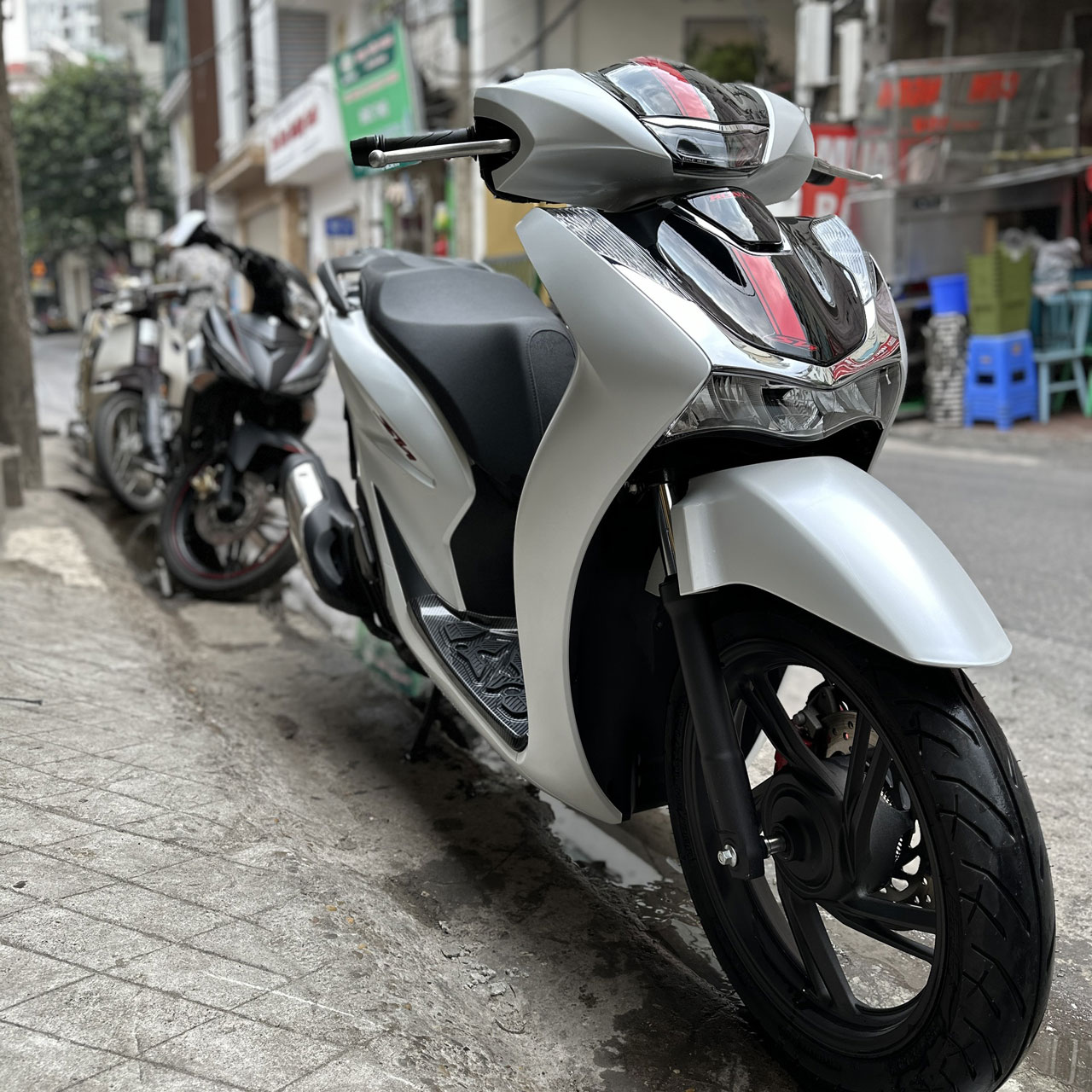 dán sh màu trắng lụa ngọc trai 
