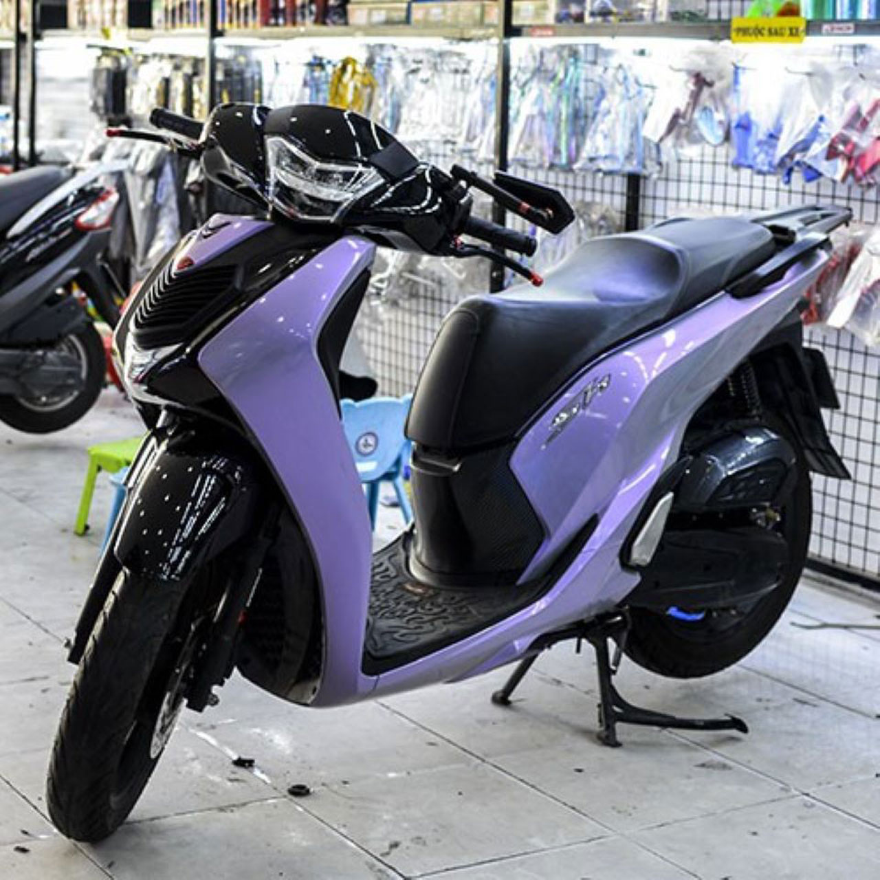 dán xe màu xi măng