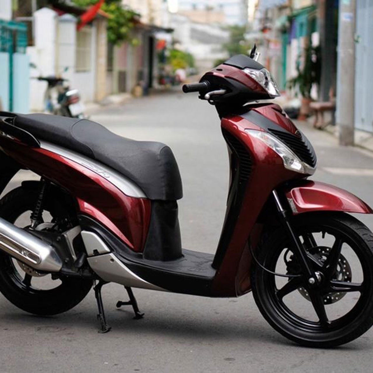 dán decal xe sh màu đỏ đô