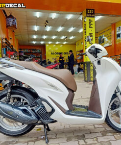Dán Decal xe SH 2018 màu trắng sứ 3 lớp và Sporty