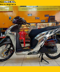 dán decal xe vision màu bạc