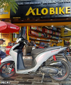 Dán xe Vision màu xám xi măng ánh hồng