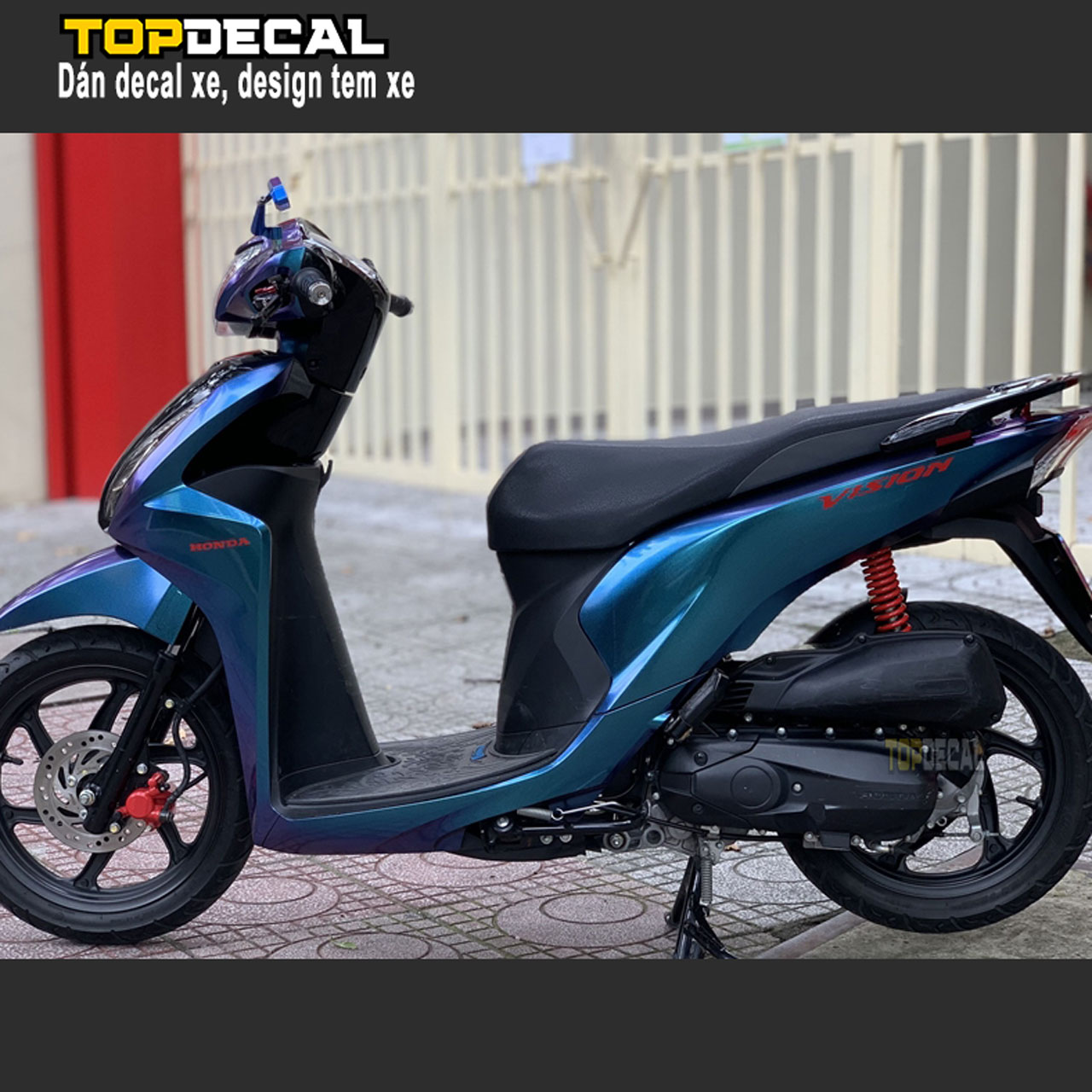 dán màu xe vision bao nhiêu tiền 