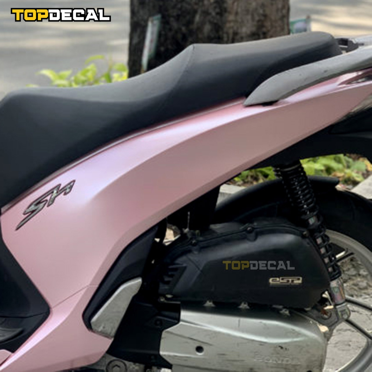 dán xe sh màu hồng