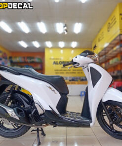 dán decal xe sh màu trắng lụa ngọc trai