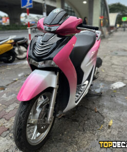 dán decal xe Sh Ombre trắng hồng đậm