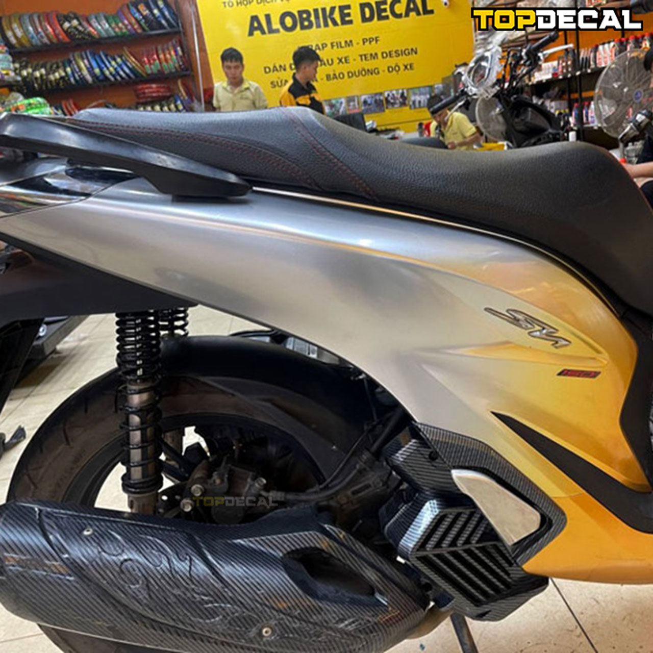 dán xe màu xám xi măng