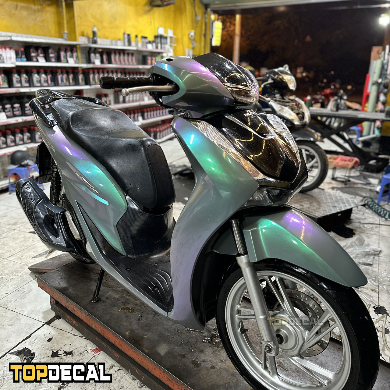 dán xe màu xi măng