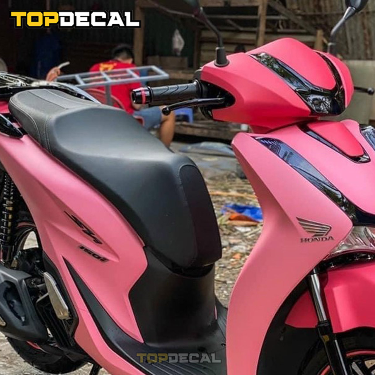 dán xe sh màu hồng