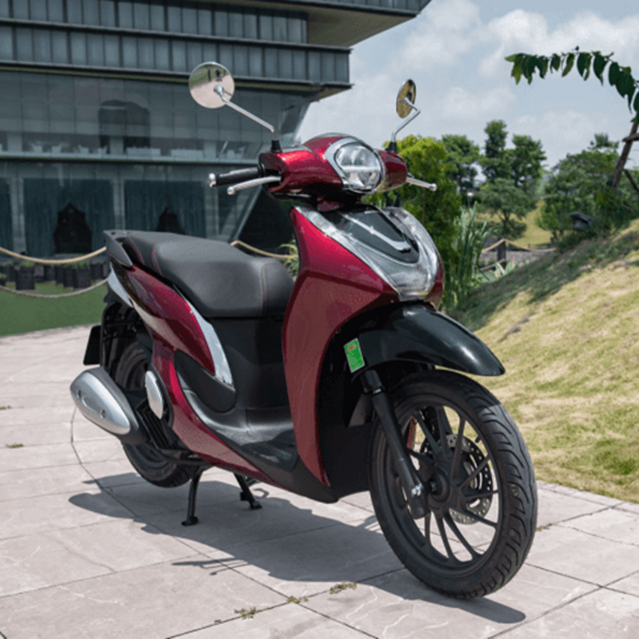 dán xe sh mode màu đỏ đẹp