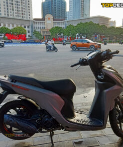 Dán xe Vision màu xám xi măng ánh hồng