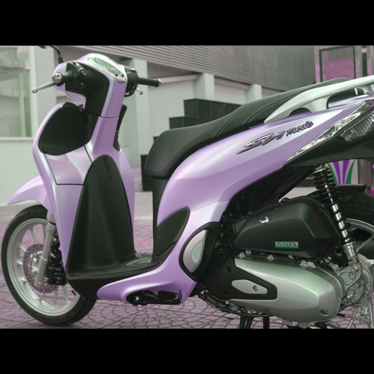 Dán decal xe sh mode màu tím