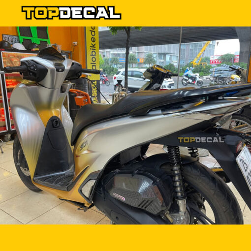 Dán xe Sh màu xám bạc sang trọng - Ảnh 5