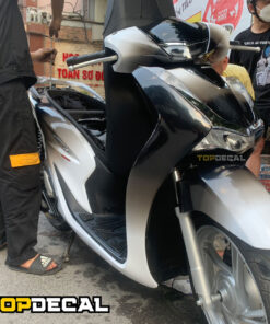 dán xe sh màu ombre chuyển sắc đen trắng