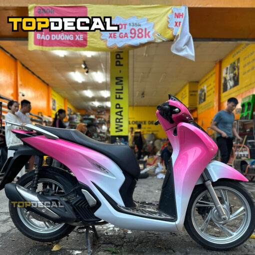 Dán decal xe SH màu Ombre đỏ trắng - Ảnh 5