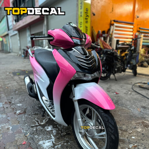Dán decal xe SH màu Ombre đỏ trắng - Ảnh 6