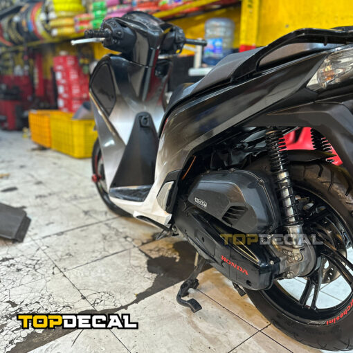 Dán Xe SH Màu Ombre Đen Bạc - Ảnh 6