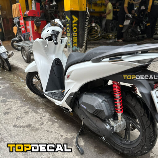 dán xe sh màu trắng ngọc trai