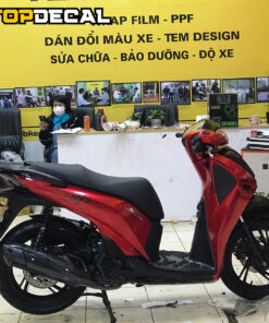 dán xe sh mau đỏ candy siêu bóng