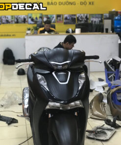 dán xe sh màu đen nhám ánh kim nhôm xước