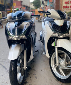 dán xe sh màu ombre đen trắng