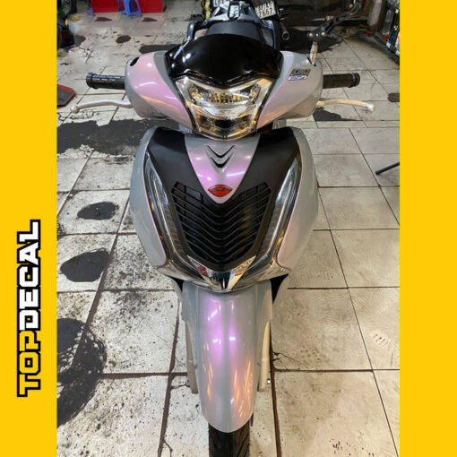 dán decal xe sh ánh hồng núi lửa