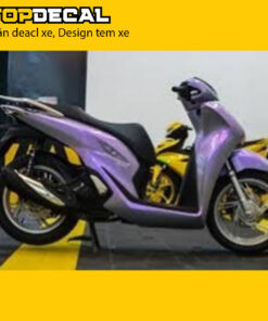 Dán xe Sh màu xi măng ánh tím