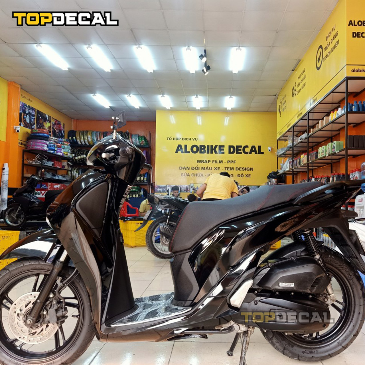 sh sơn sporty đen bóng