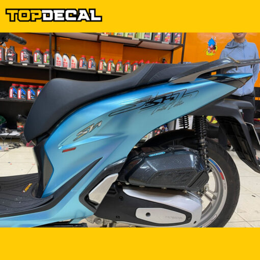 Dán xe Sh màu xanh ngọc phối tem Limited - Ảnh 2