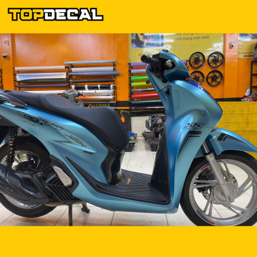 Dán xe Sh màu xanh ngọc phối tem Limited - Ảnh 3
