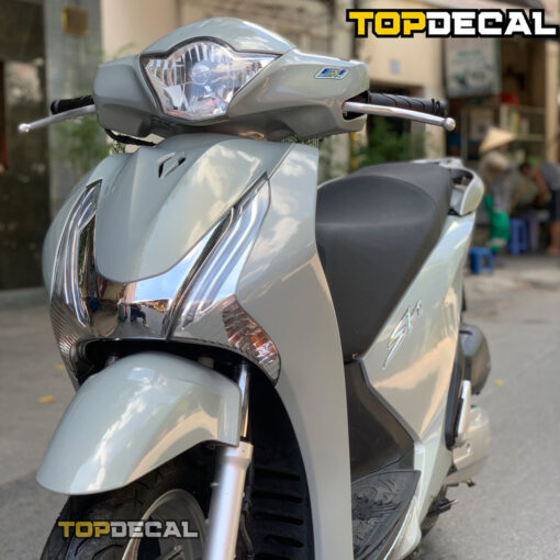 Dán xe SH màu xám lụa đậm
