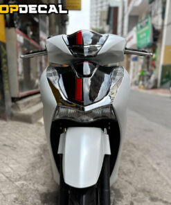 dán xe sh màu trắng ngọc trai
