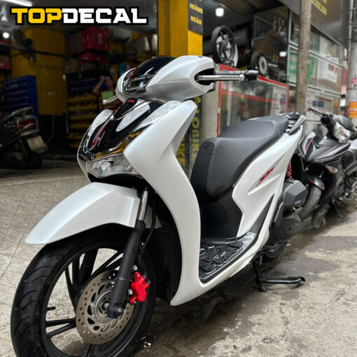 Dán xe Sh 350i màu trắng ngọc trai - Ảnh 2