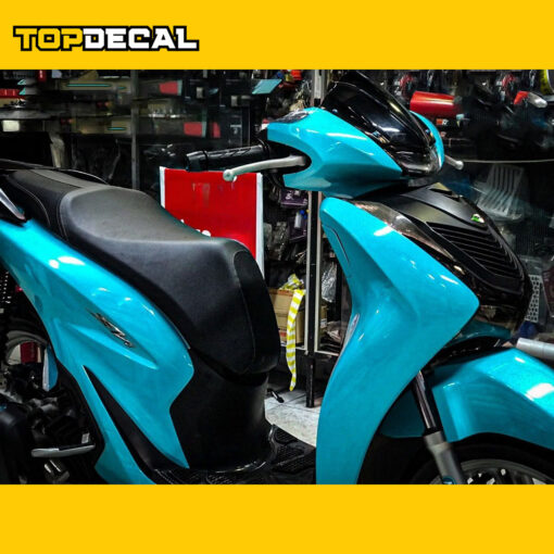 Dán xe Sh màu xanh ngọc Blue Light - Ảnh 2