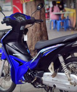 Dán xe Wave màu xanh dương