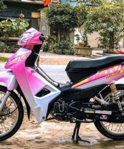 Dán xe Wave màu hồng