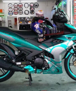 Dán xe Exciter 150 màu xanh