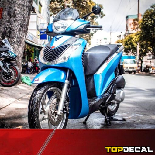 dán xe sh blue light