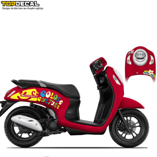 dán decal xe scoopy siêu cute