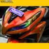 dán decal xe vario nhôm xước màu cam