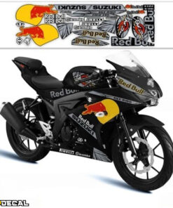 dán tem xe moto họa tiết redbull