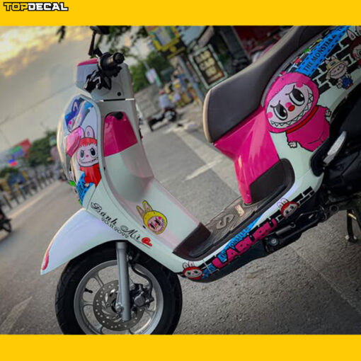 Dán decal xe scoopy labubu - Ảnh 3